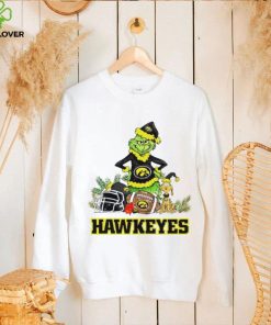 Iowa Hawkeyes Grinch and Max dog funny Christmas hoodie, sweater, longsleeve, shirt v-neck, t-shirt