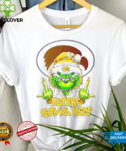 Iowa Hawkeyes Grinch middle finger haters gonna hate shirt 1 Iowa Hawkeyes Grinch middle finger haters gonna hate shirt
