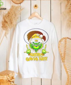 Iowa Hawkeyes Grinch middle finger haters gonna hate shirt 3 Iowa Hawkeyes Grinch middle finger haters gonna hate shirt