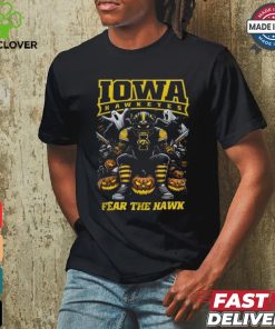 Iowa Hawkeyes Halloween Time 2024 Fear The Hawk Go Hawks Mascot T shirt
