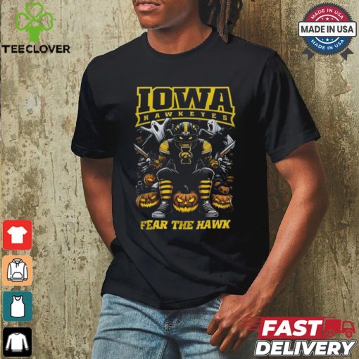 Iowa Hawkeyes Halloween Time 2024 Fear The Hawk Go Hawks Mascot T shirt
