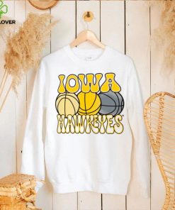 Iowa Hawkeyes Ivory Retro Basketball T Shirt 1 Iowa Hawkeyes Ivory Retro Basketball T Shirt