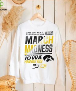 Iowa Hawkeyes Men’s basketball 2023 NCAA March madness the road to final four hoodie shirt 3 Iowa Hawkeyes Men’s basketball 2023 NCAA March madness the road to final four hoodie shirt
