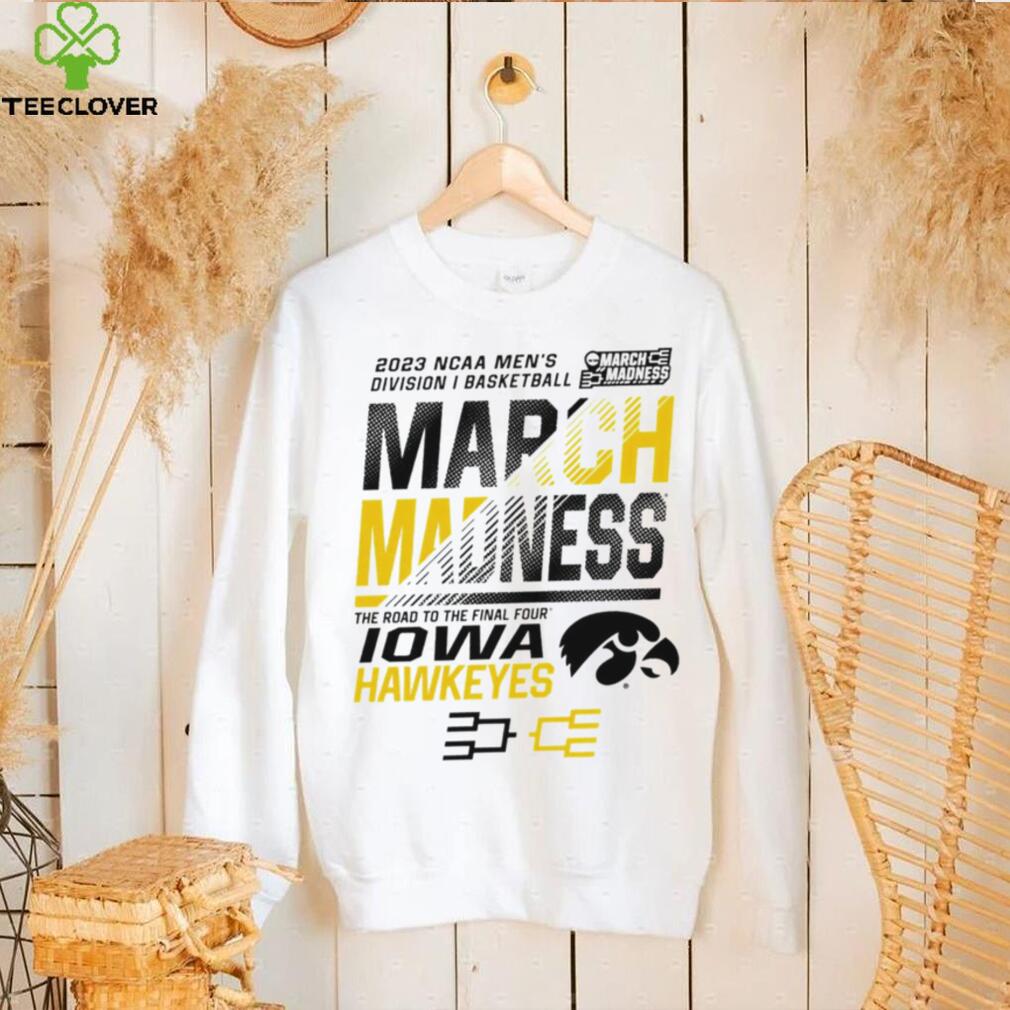 Iowa Hawkeyes Men’s basketball 2023 NCAA March madness the road to final four hoodie shirt Iowa Hawkeyes Men’s basketball 2023 NCAA March madness the road to final four hoodie shirt