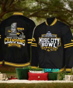 Iowa Hawkeyes NCAA Music City Bowl Champions Baseball Jacket