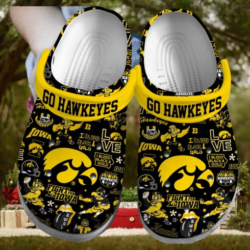 Iowa Hawkeyes NCAA Sport Crocs Crocband Clogs Shoes Comfortable For Men Women and Kids – Footwearelite Exclusive