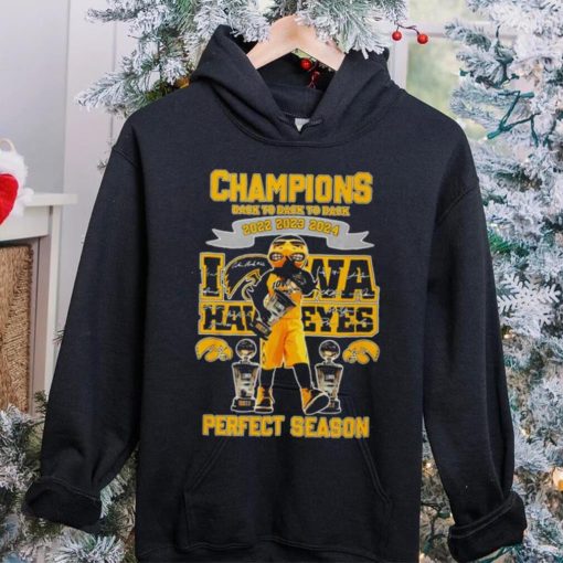 Iowa Hawkeyes Perfect Season mascot Champions Back to back to back 2022 2023 2024 signature hoodie, sweater, longsleeve, shirt v-neck, t-shirt