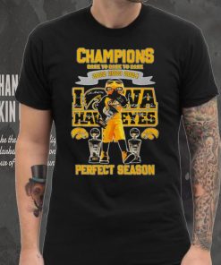 Iowa Hawkeyes Perfect Season mascot Champions Back to back to back 2022 2023 2024 signature hoodie, sweater, longsleeve, shirt v-neck, t-shirt