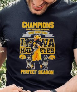 Iowa Hawkeyes Perfect Season mascot Champions Back to back to back 2022 2023 2024 signature hoodie, sweater, longsleeve, shirt v-neck, t-shirt