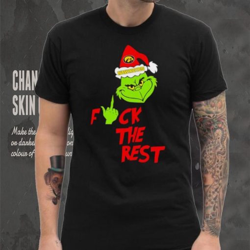 Iowa Hawkeyes Santa Grinch fuck the rest hoodie, sweater, longsleeve, shirt v-neck, t-shirt