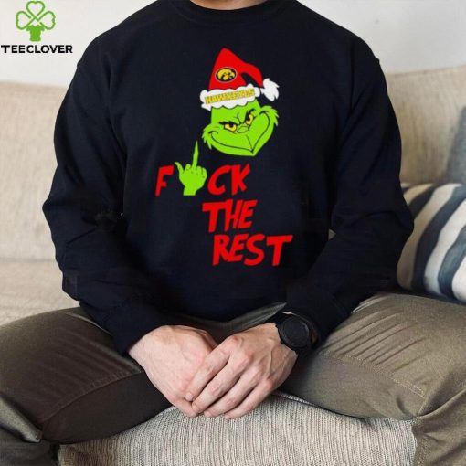 Iowa Hawkeyes Santa Grinch fuck the rest hoodie, sweater, longsleeve, shirt v-neck, t-shirt