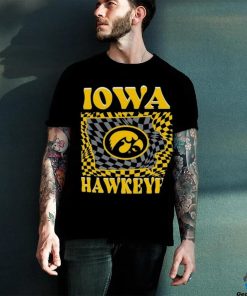 Iowa Hawkeyes Women's Comfort Colors Checkered Mascot T Shirt