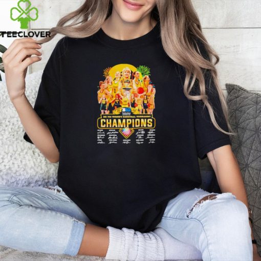 Iowa Hawkeyes basketball 2024 Big Ten Women’s Tournament Champions all signatures shirt
