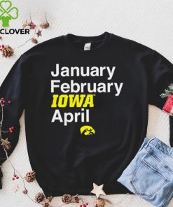 Iowa Hawkeyes basketball January February Iowa April logo shirt