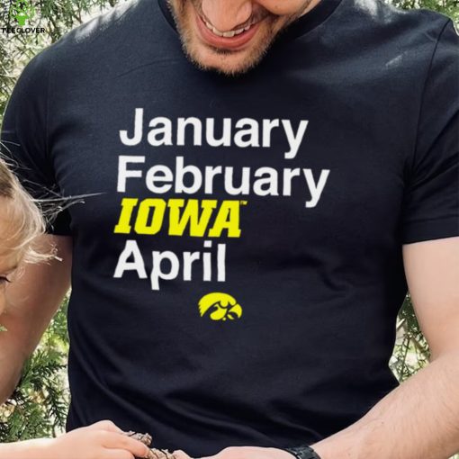 Iowa Hawkeyes basketball January February Iowa April logo hoodie, sweater, longsleeve, shirt v-neck, t-shirt