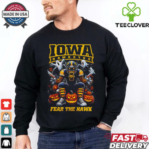 Iowa Hawkeyes fear the hawk Halloween shirt