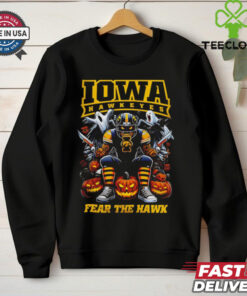 Iowa Hawkeyes fear the hawk Halloween shirt