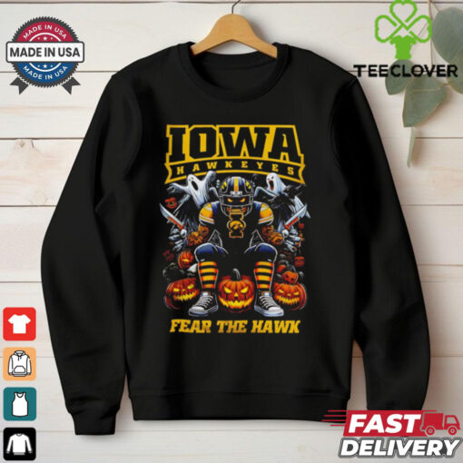 Iowa Hawkeyes fear the hawk Halloween shirt