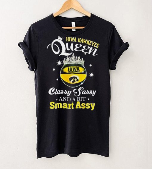 Iowa Hawkeyes queen classy sassy and a bit smart assy ball crown logo hoodie, sweater, longsleeve, shirt v-neck, t-shirt