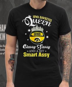 Iowa Hawkeyes queen classy sassy and a bit smart assy ball crown logo hoodie, sweater, longsleeve, shirt v-neck, t-shirt