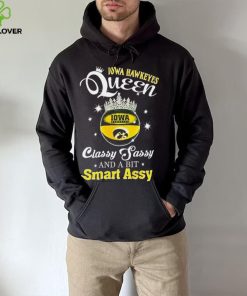 Iowa Hawkeyes queen classy sassy and a bit smart assy ball crown logo hoodie, sweater, longsleeve, shirt v-neck, t-shirt