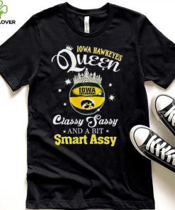 Iowa Hawkeyes queen classy sassy and a bit smart assy ball crown logo hoodie, sweater, longsleeve, shirt v-neck, t-shirt