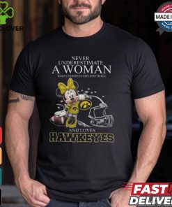 Iowa Hawkeyes x Minnie Mouse Never Underestimate A Woman Who Understands Football And Loves Shirt