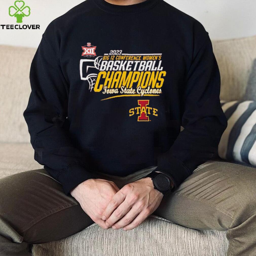 Iowa State Cyclones 2023 Big 12 Women’s Basketball Conference Tournament Champions Locker Room Shirt Iowa State Cyclones 2023 Big 12 Women’s Basketball Conference Tournament Champions Locker Room Shirt