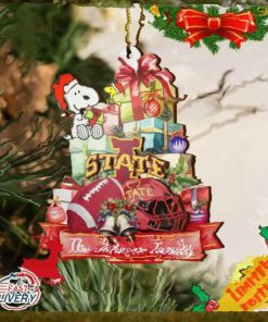 Iowa State Cyclones And Snoopy Christmas NCAA Ornament