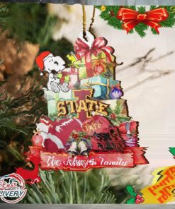 Iowa State Cyclones And Snoopy Christmas NCAA Ornament