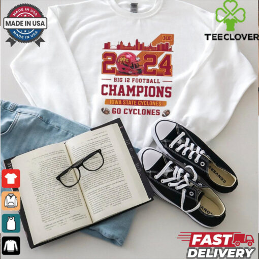 Iowa State Cyclones Big 12 Champions Go Cyclones 2024 Skyline T Shirt