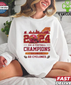 Iowa State Cyclones Big 12 Champions Go Cyclones 2024 Skyline T Shirt