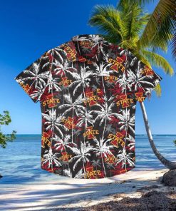 Iowa State Cyclones Black Floral Hawaiian Shirt