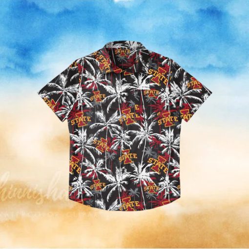 Iowa State Cyclones Black Floral Hawaiian Shirt