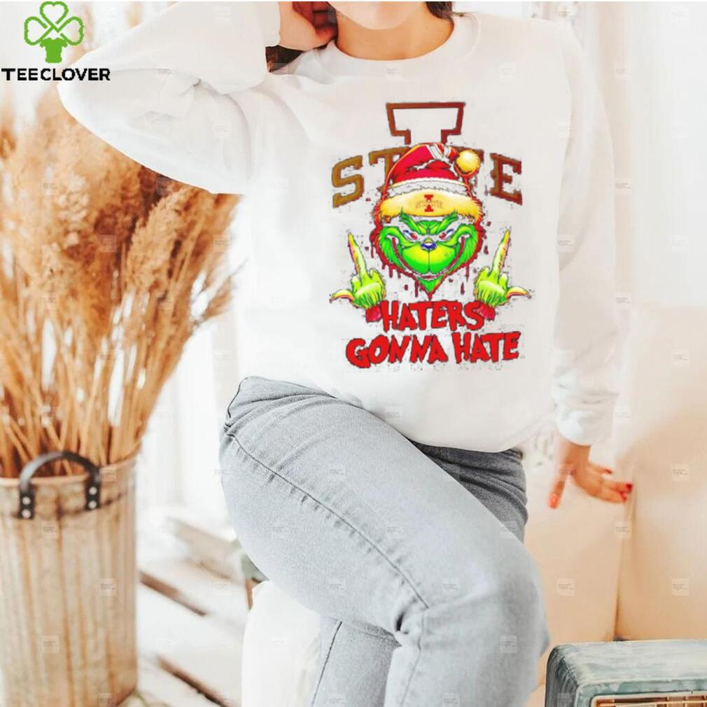 Iowa State Cyclones Grinch middle finger haters gonna hate shirt Iowa State Cyclones Grinch middle finger haters gonna hate shirt