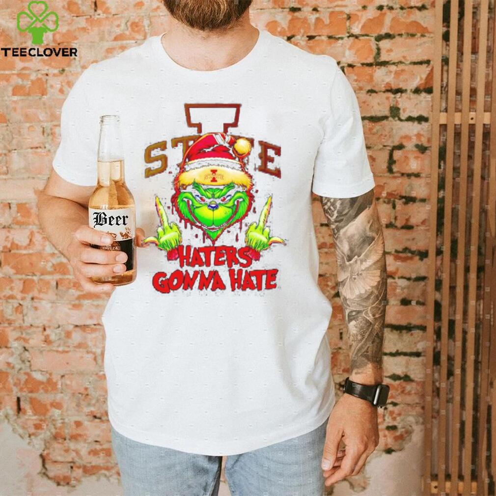 Iowa State Cyclones Grinch middle finger haters gonna hate shirt Iowa State Cyclones Grinch middle finger haters gonna hate shirt
