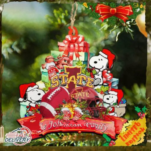 Iowa State Cyclones Snoopy Christmas NCAA Ornament