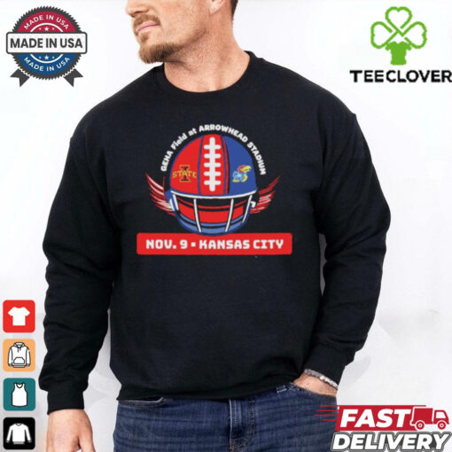 Iowa State Cyclones vs Kansas Jayhawks November 9, 2024 Matchup Geha Field At Arrowhead Stadium Shirt