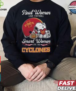 Iowa State Cyclones x Snoopy Real Women Love Football Smart Women Helmet 2024 T shirt