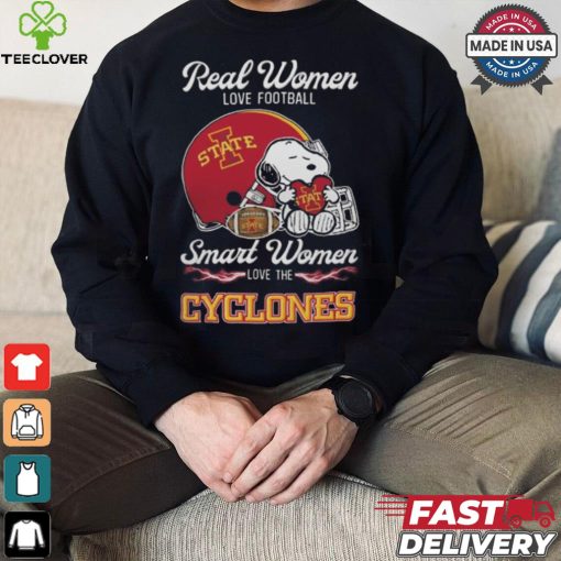 Iowa State Cyclones x Snoopy Real Women Love Football Smart Women Helmet 2024 T hoodie, sweater, longsleeve, shirt v-neck, t-shirt