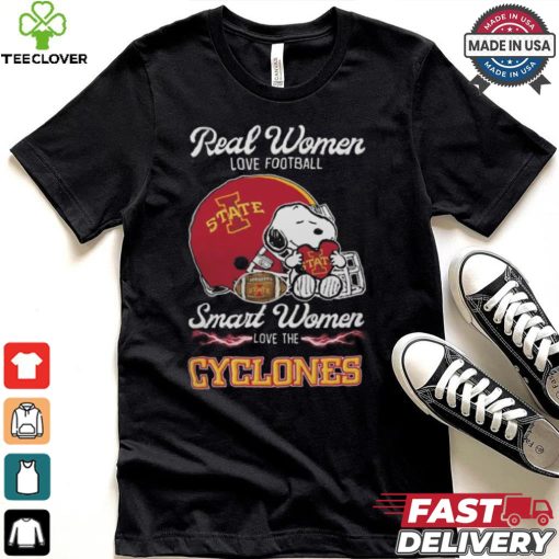 Iowa State Cyclones x Snoopy Real Women Love Football Smart Women Helmet 2024 T hoodie, sweater, longsleeve, shirt v-neck, t-shirt