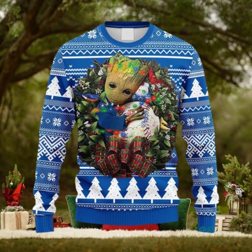 MLB Los Angeles Dodgers Groot Hug Christmas Ugly 3D Sweater For Men And Women Gift Ugly Christmas