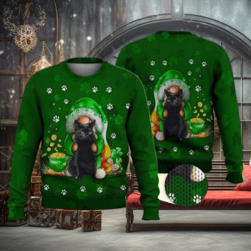 Irish And Meow Green 3D Full Print Ugly Sweater Christmas Gift Sweater