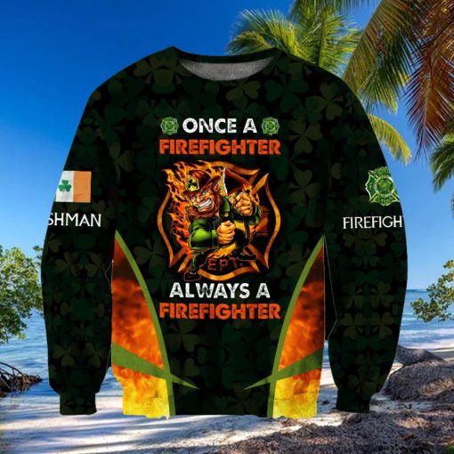 Irish  Firefighter Ugly Christmas Sweater