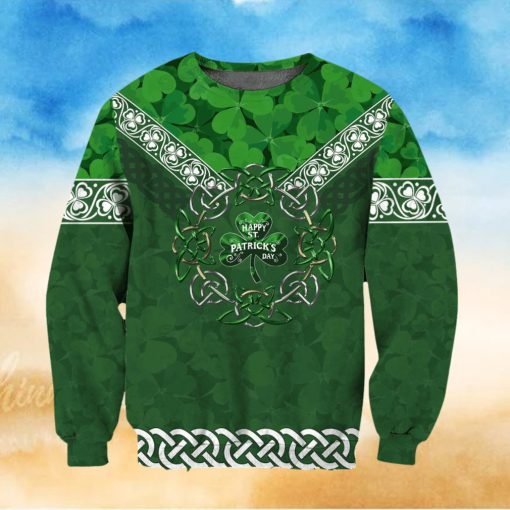 Irish Shamrock Ugly Christmas Wool Knitted Sweater