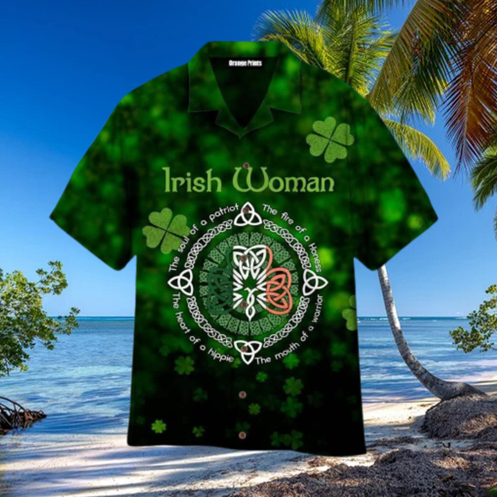 Irish Woman Happy St Patrick Hawaiian Shirt Irish Woman Happy St Patrick Hawaiian Shirt