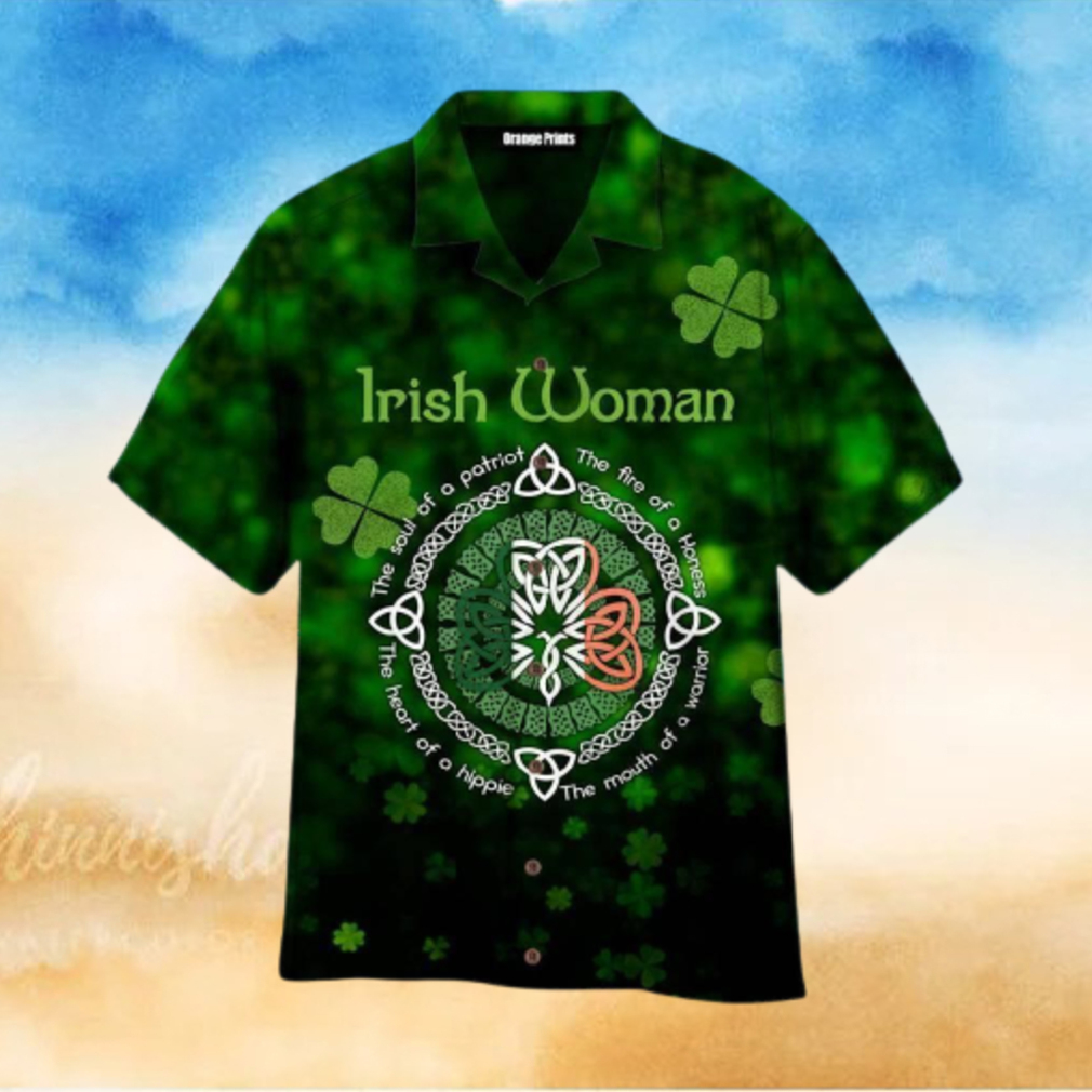 Irish Woman Happy St Patrick Hawaiian Shirt Irish Woman Happy St Patrick Hawaiian Shirt