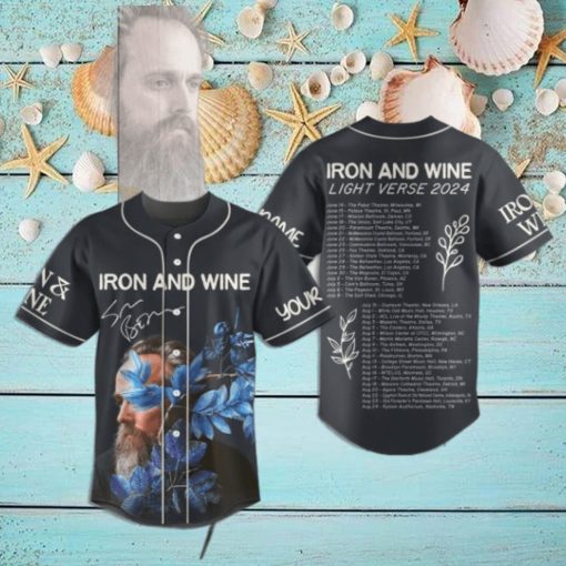 Iron And Wine Light Verse 2024 Custom Baseball Jersey