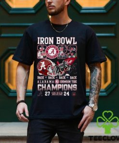 Iron Bowl 2023 Back To Back To Back To Back Alabama Crimson Tide 27 – 24 Auburn Tigers Shirt