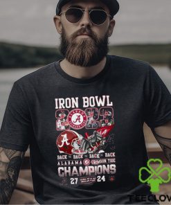 Iron Bowl 2023 Back To Back To Back To Back Alabama Crimson Tide 27 – 24 Auburn Tigers Shirt